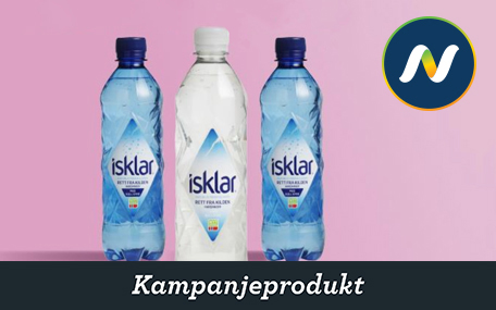 Isklar vand 0,5 l hos Narvesen